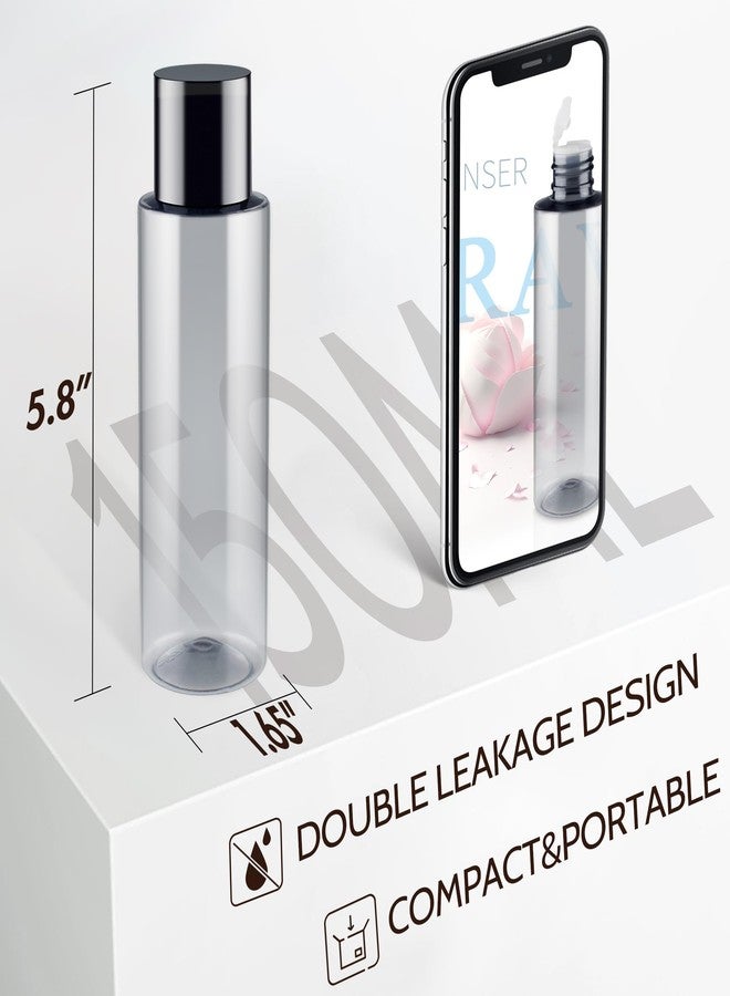 ZEJIA 150ML/5OZ Travel Size Toiletries, 3 Pack Travel Size Containers, Leak Proof Plastic Bottles for Shampoo, Lotion, Body Wash with 6pcs Labels - Image 2
